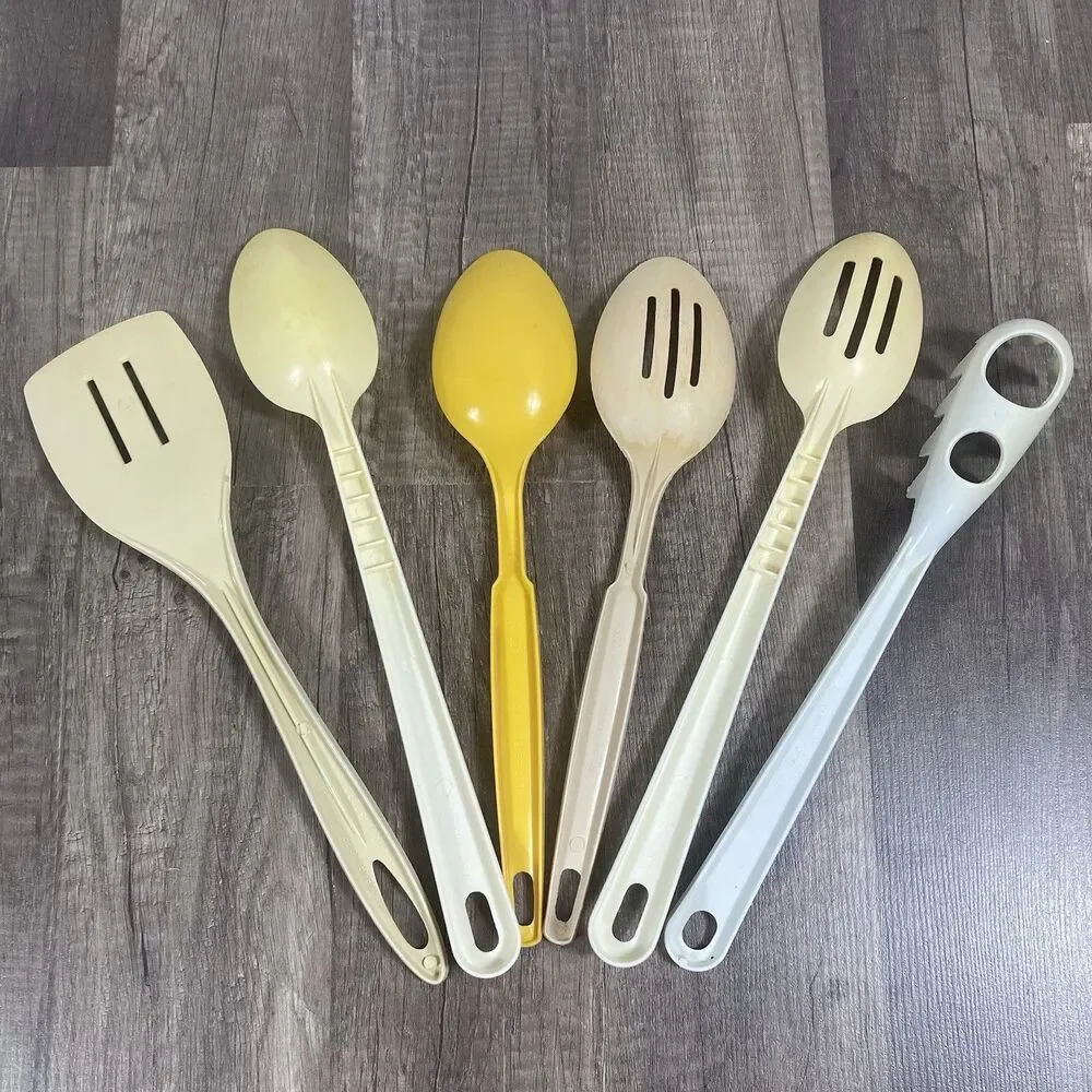 6 pc Vintage Nylon Plastic Kitchen Utensils Mixed Lot Echo Ensar Tailor Made USA